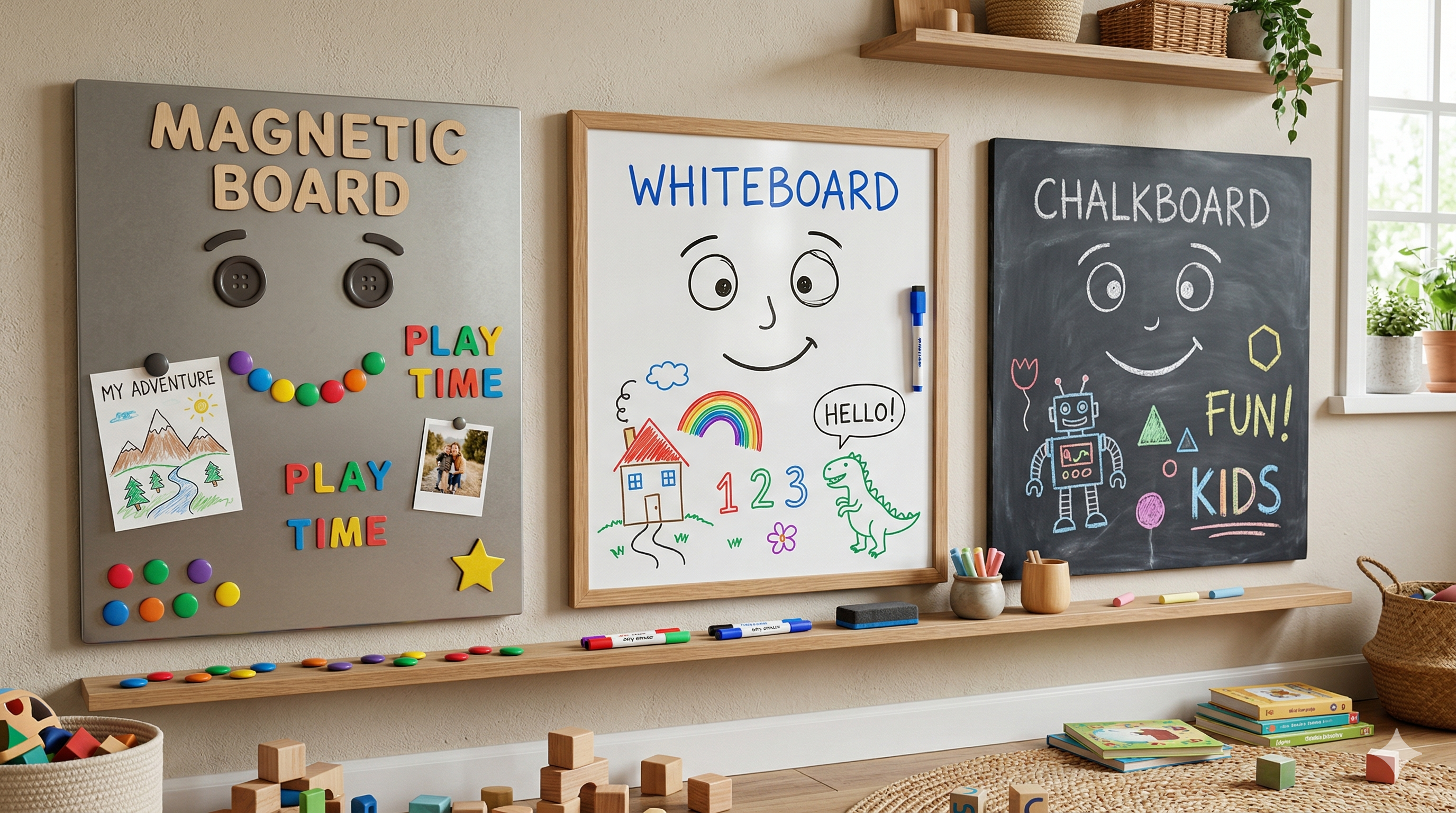 Magnetic Wall Board vs Whiteboard vs Chalkboard: Which is Best for Kids?