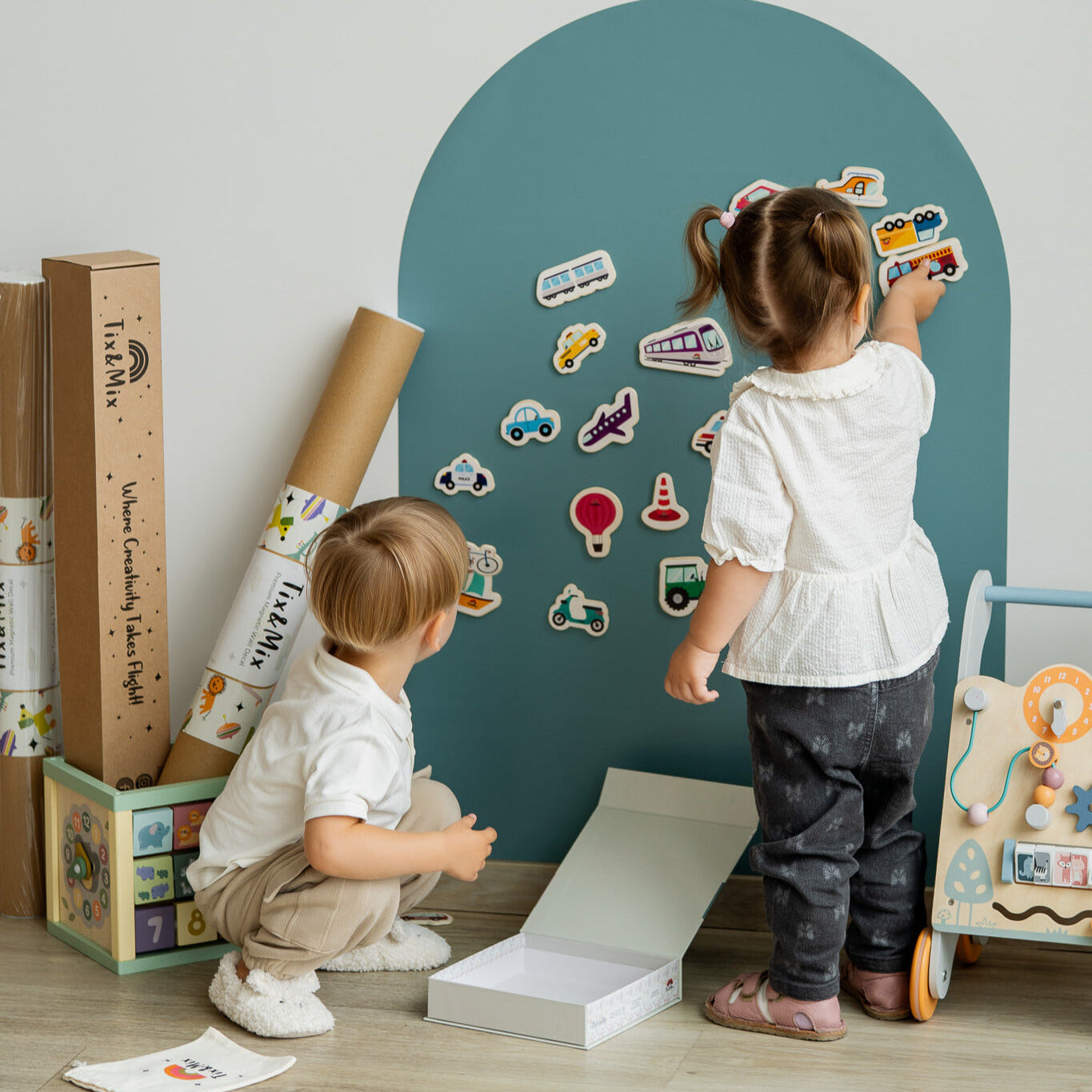 Vehicle Magnet Activities for Toddlers and Preschoolers