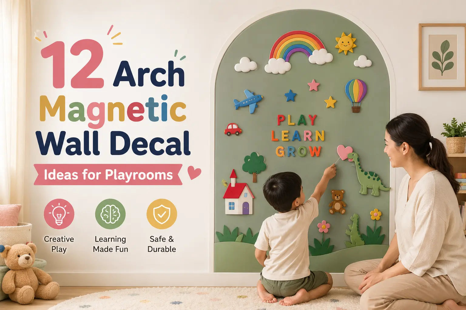12 Arch Magnetic Wall Decal Ideas for Playrooms