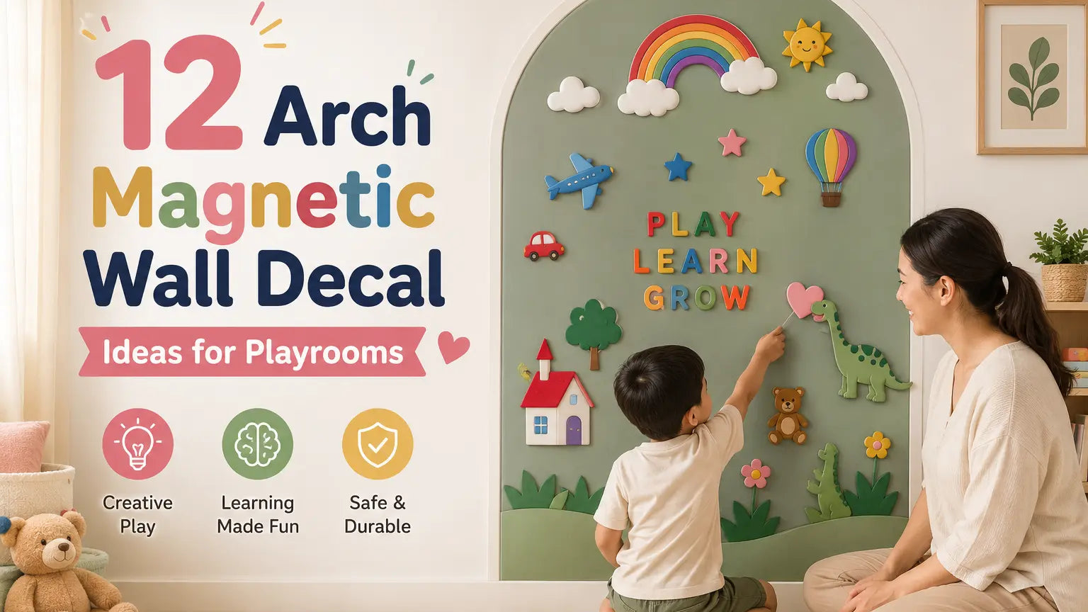 12 Arch Magnetic Wall Decal Ideas for Playrooms