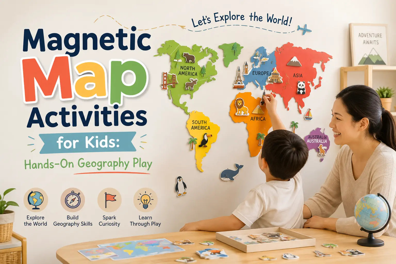 Magnetic Map Activities for Kids: Hands-On Geography Play
