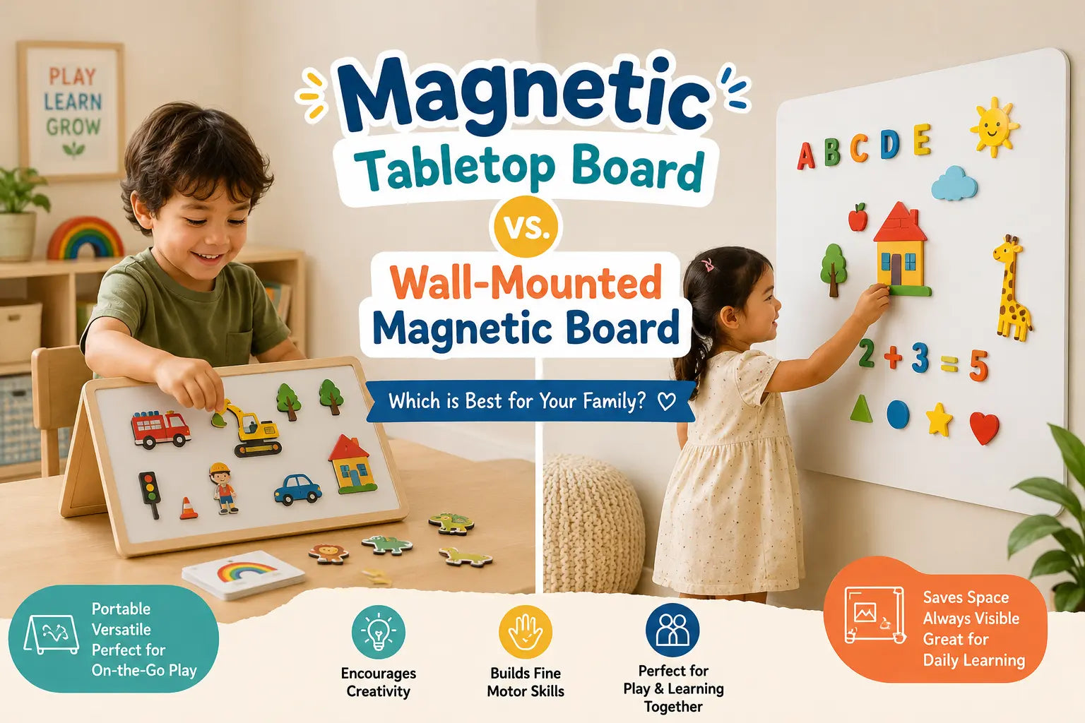 Magnetic Tabletop Board vs. Wall-Mounted Magnetic Board