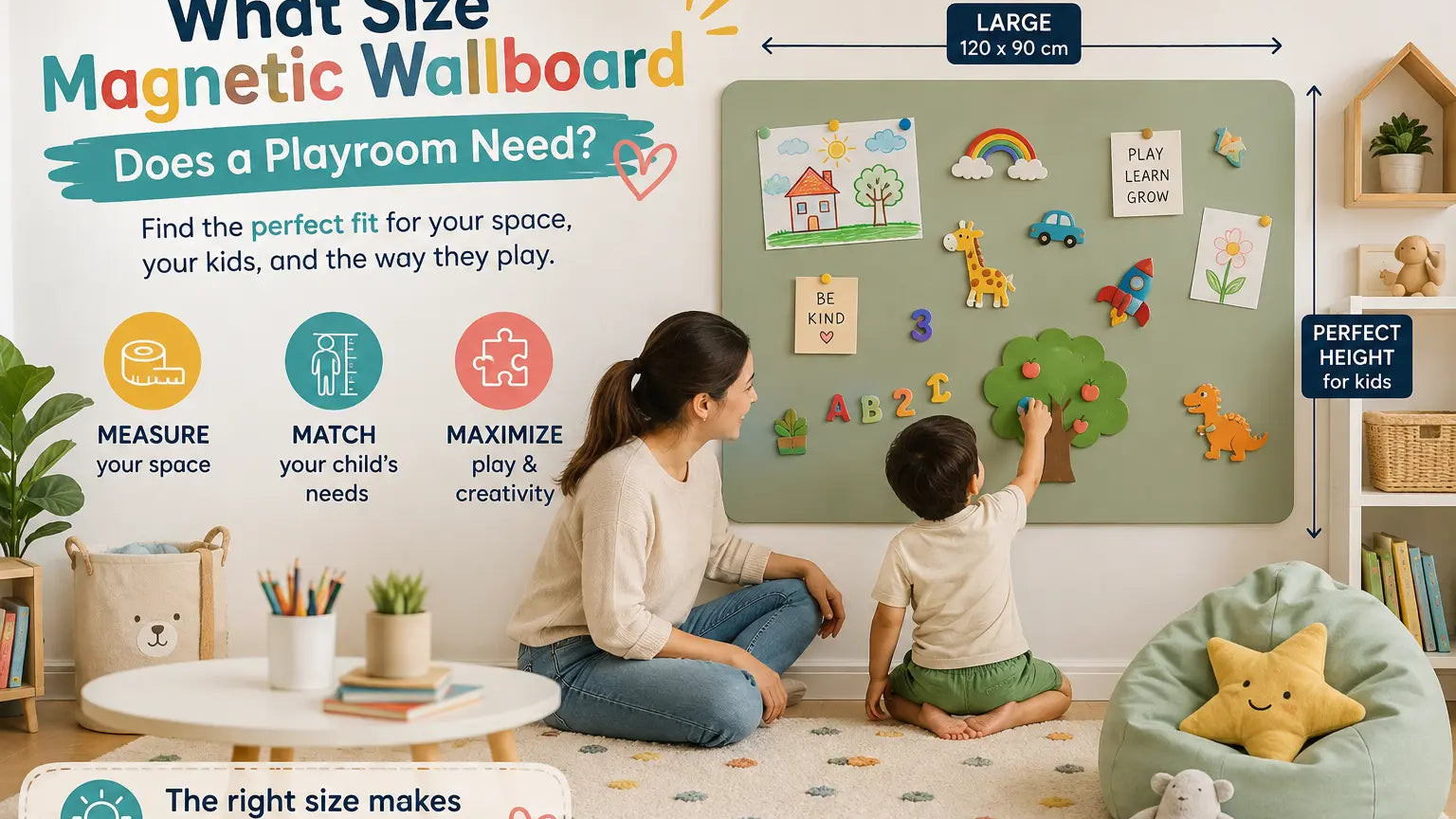 What Size Magnetic Wallboard Does a Playroom Need?