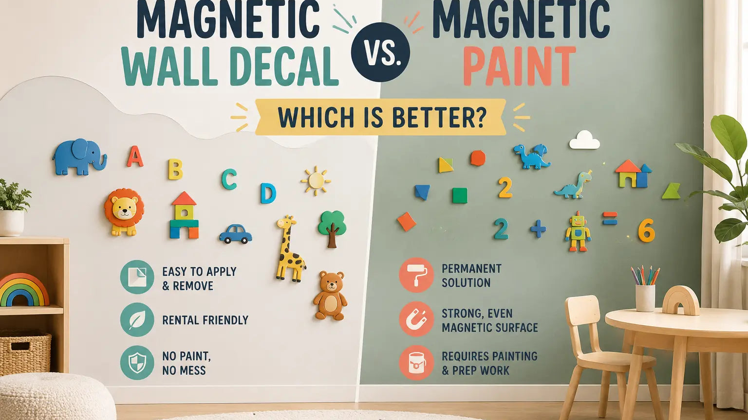 Magnetic Wall Decal vs. Magnetic Paint: Which Is Better?