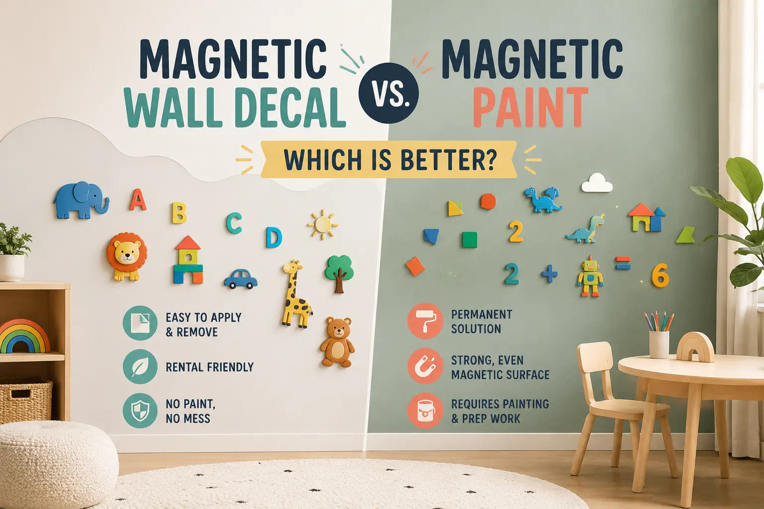 Magnetic Wall Decal vs. Magnetic Paint: Which Is Better?