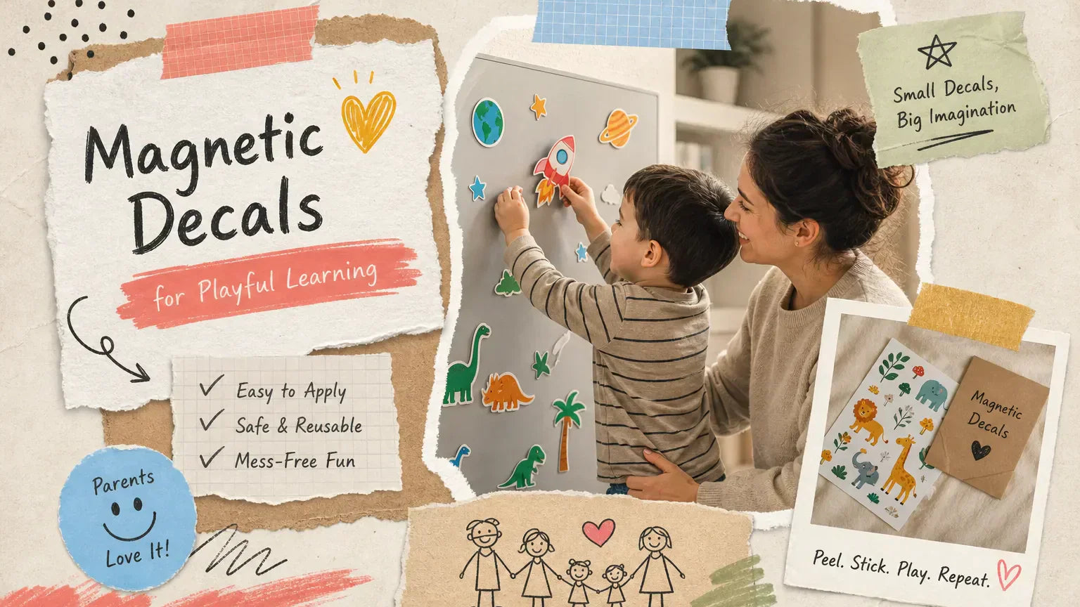 How Do Peel-and-Stick Magnetic Wall Decals Work: A Parent’s Guide