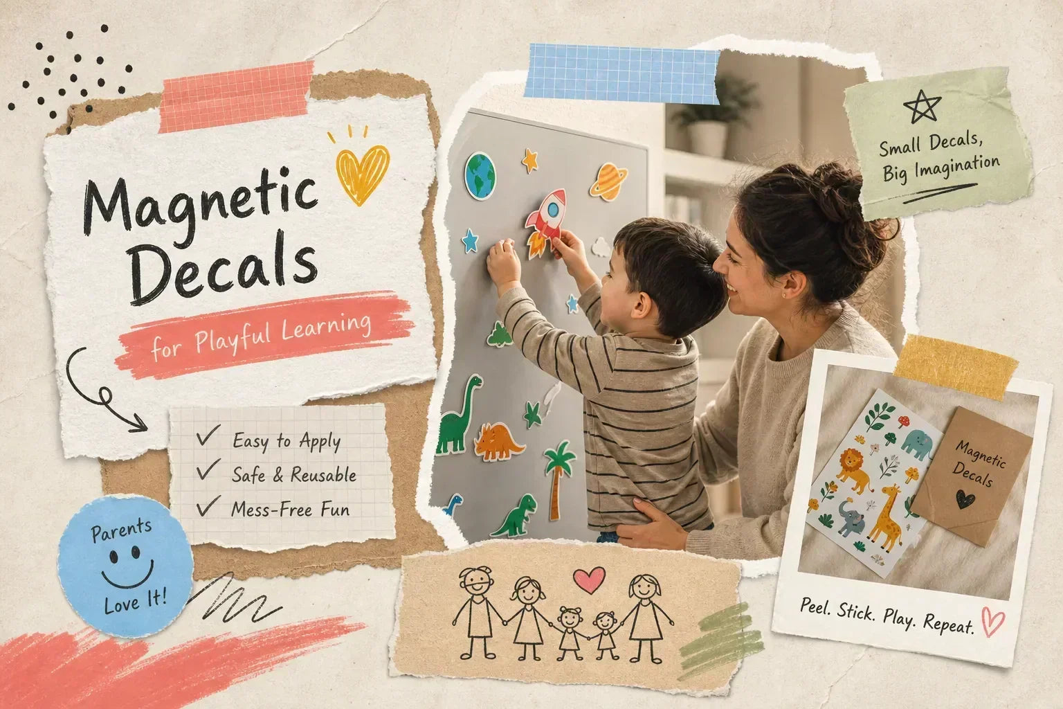How Do Peel-and-Stick Magnetic Wall Decals Work: A Parent’s Guide