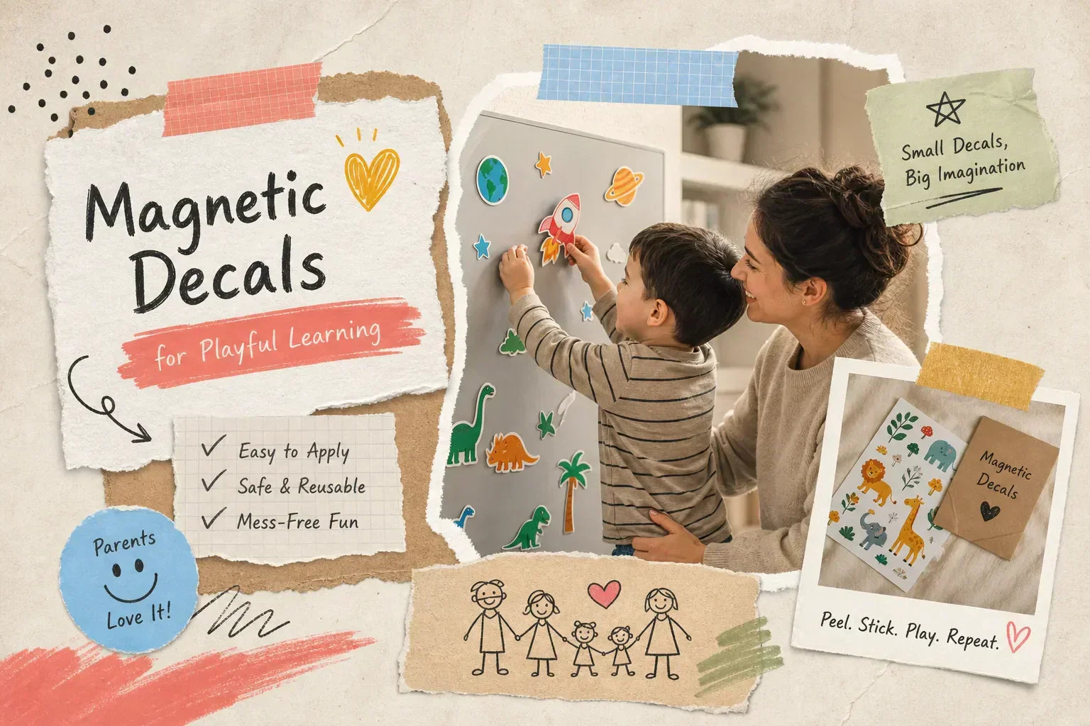 How Do Peel-and-Stick Magnetic Wall Decals Work: A Parent’s Guide
