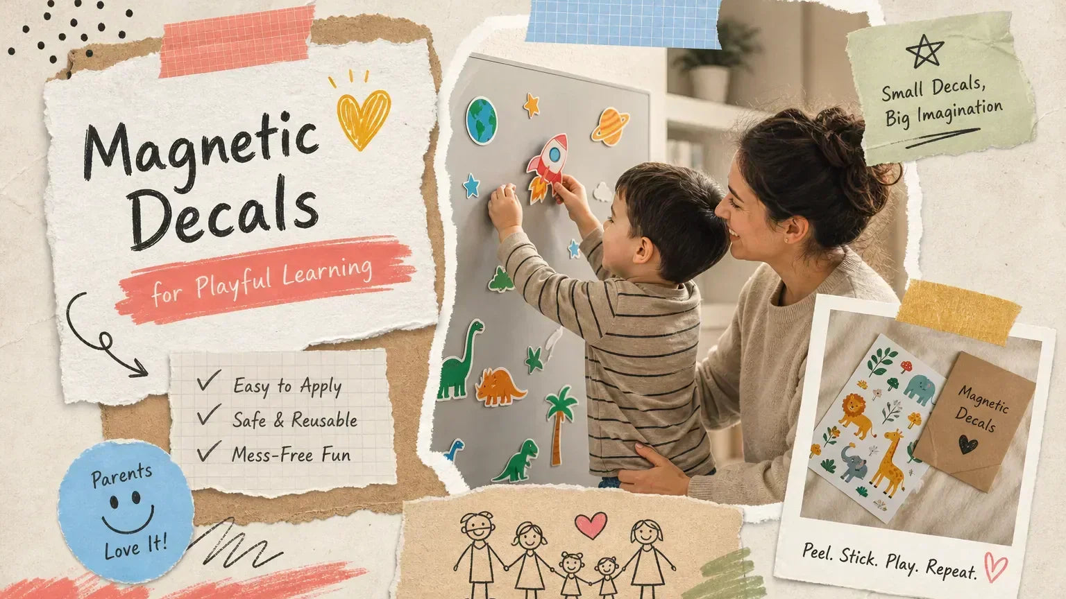 How Do Peel-and-Stick Magnetic Wall Decals Work: A Parent’s Guide