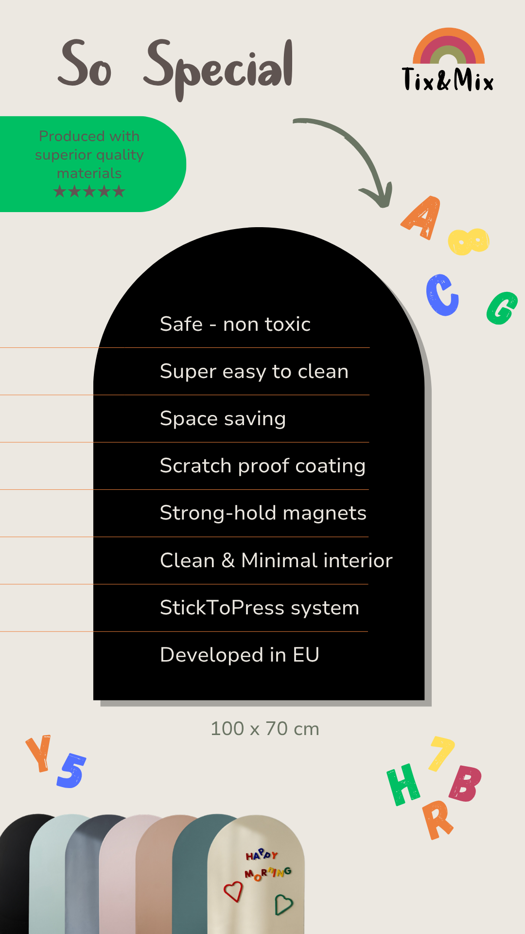 Magnetic wall decal Black Mystery