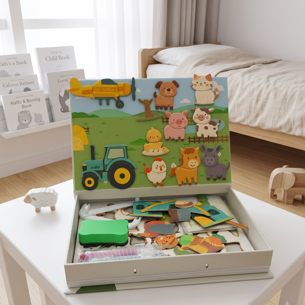 Farm Zone Magnetic Play Box