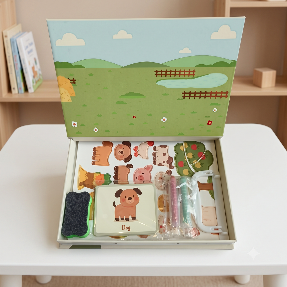 Farm Zone Magnetic Play Box