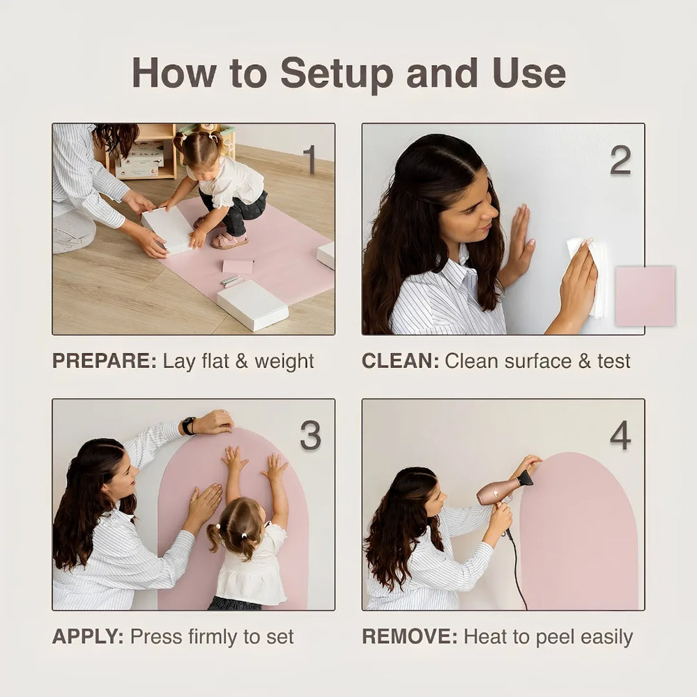 An informative guide on how to setup Tix&Mix magnetic wall decal.
