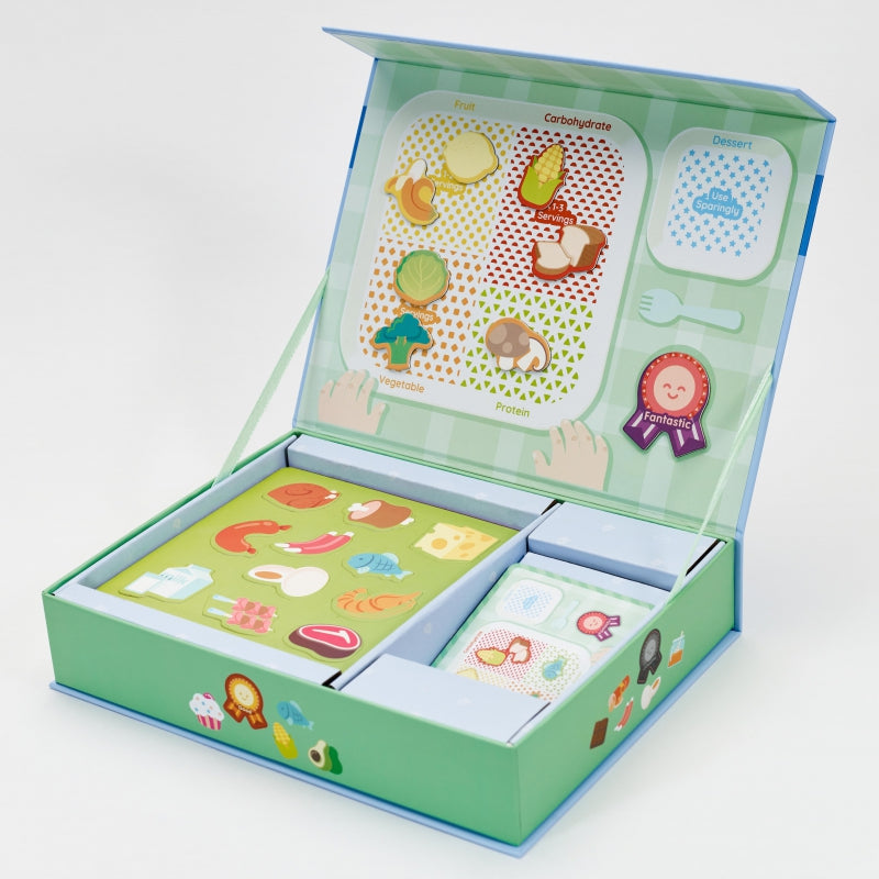 A product display of Tix&Mix food discovery set perfect for kids and toddlers.