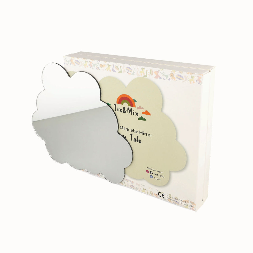 Tix Mix magnetic mirror with packaging on a white background