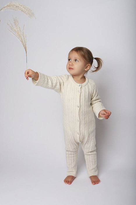 Merino wool romper Snowflake