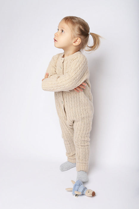 Merino wool romper Sand Dune