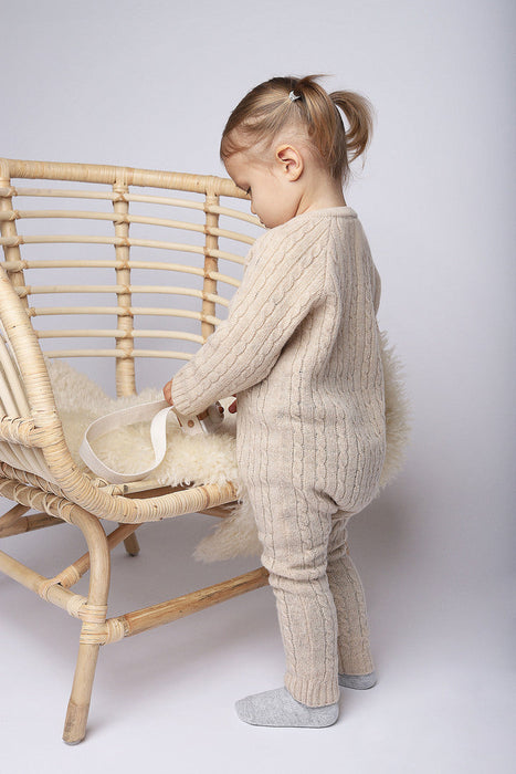 Merino wool romper Sand Dune