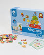 A product display of Tix&Mix magnetic food discovery toys for kids.