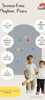 An infographic highlighting the benefits of Tix&Mix magnetic grey wall decal.