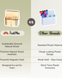 A comparison of Tix&Mix wooden magnetic magic box versus other plastic organizer.