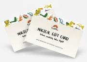 A product display of Tix&Mix magical gift card in a white background.
