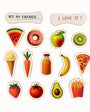 A collection of Tix&Mix magnetic food game sets.