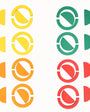 A product display of Tix&Mix rings and blocks on a white background featuring circular geometric shapes.