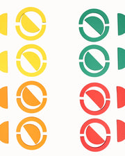 A product display of Tix&Mix rings and blocks on a white background featuring circular geometric shapes.