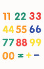 A collection of Tix&Mix numbers toy set on a white background.