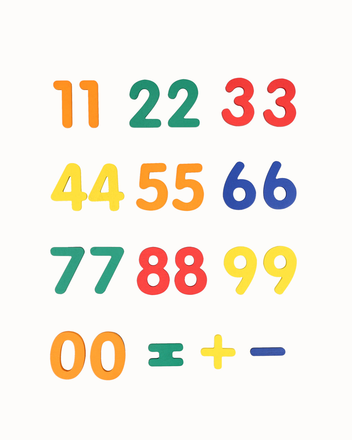 A collection of Tix&Mix numbers toy set on a white background.