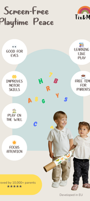 An infographic showcasing the benefits of magnetic wall decals to kids.
