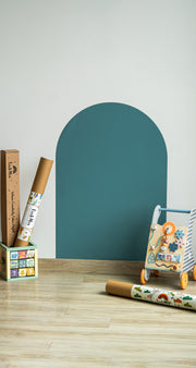 A product photo of Tix&mix magnetic wall decal in cyan wave variation.