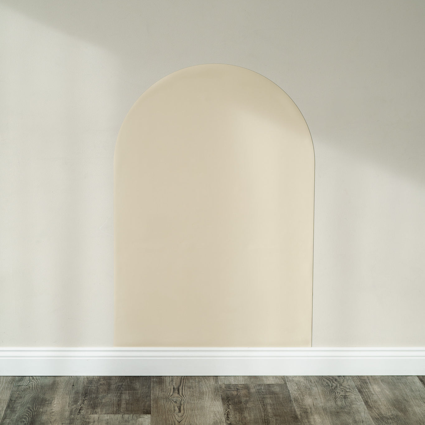 A product photo of Tix&Mix magnetic wall decal in white pudding variation attached on the wall.
