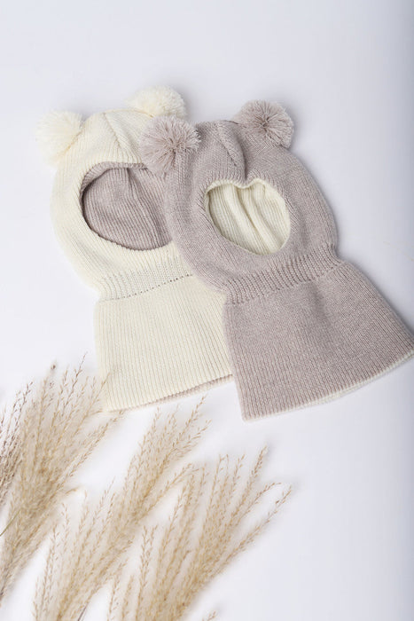 Merino wool hat & neckwarmer Cloud Whisper