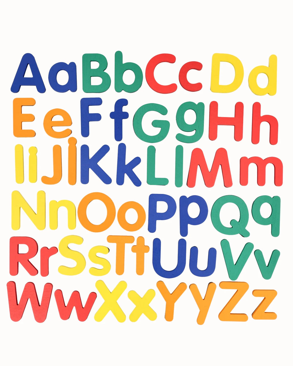 A collection of Tix&Mix wooden magnetic letters playset on a white background.